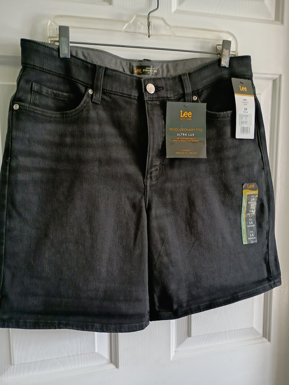 Lee Black Denim Shorts with Tags